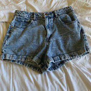 Acid Wash Jean Shorts